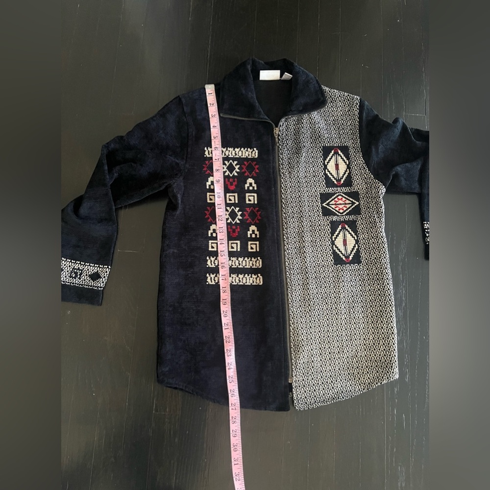 Chico's patchwork sweater jacket.size 0 - Picture 6 of 7